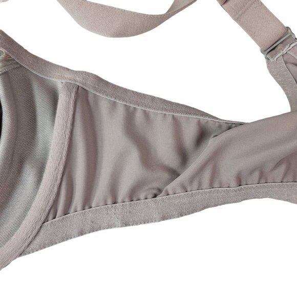 Soma Underwire Full Coverage Sheer Bra Cream Tan 42C Embroidered Unlined Lace - Picture 12 of 12